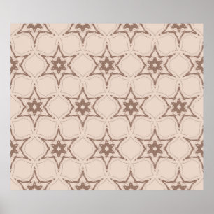 Poster Motif floral géométrique décoratif. Vigne incompar