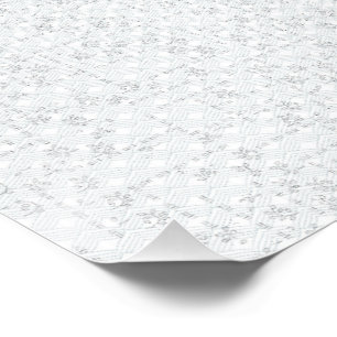 Poster Motif floral géométrique gris clair