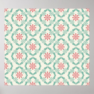 Poster Motif floral incomparable de fleurs abstraites et 