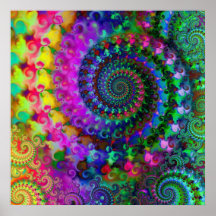 Motif fractal arc-en-ciel hippy
