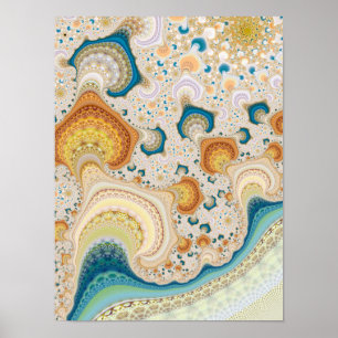 Poster Motif fractal complexe