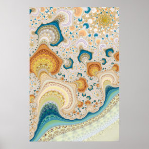 Poster Motif fractal complexe