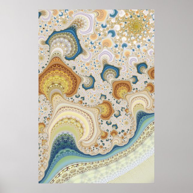Poster Motif fractal complexe (Devant)