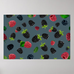 Poster Motif framboise 2