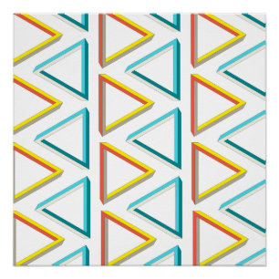 Poster motif geek triangles impossible