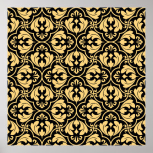 Poster Motif géométrique à fleurs. Backgro vintage sans c