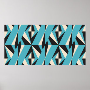 Poster Motif géométrique abstrait moderne sans couture 