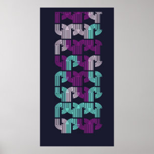 Poster Motif géométrique Bauhaus moderne 