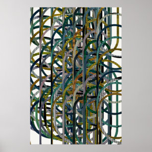 Poster Motif Géométrique Quantique