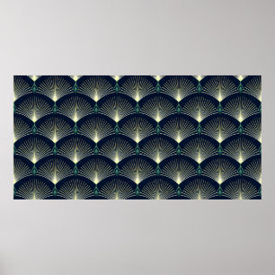 Poster Motif géométrique sans couture et élégant. Art Déc
