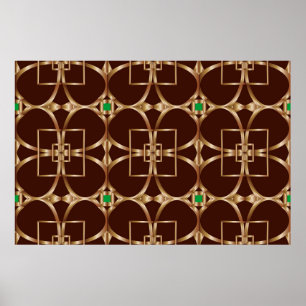 Poster Motif géométrique transparent classique sur un dos