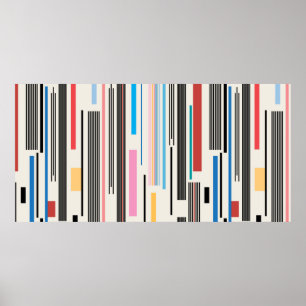 Poster motif graphique coloré de différentes bandes
