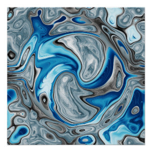 Poster Motif gris bleu brun
