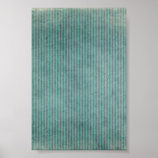 Poster Motif Grunge Turquoise trié (Devant)
