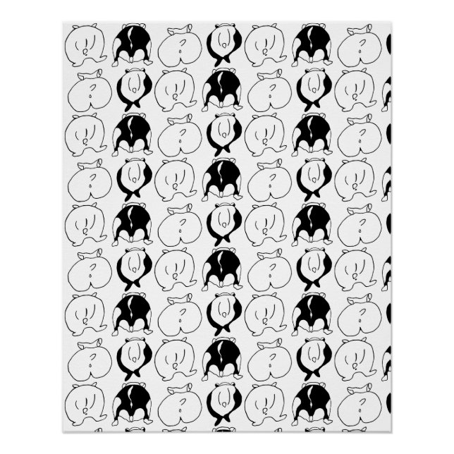 Poster Motif Hamster Butts (Devant)