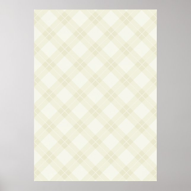 Poster Motif Jacquard blanc (Devant)