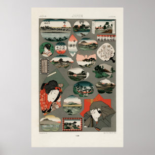 Poster Motif japonais