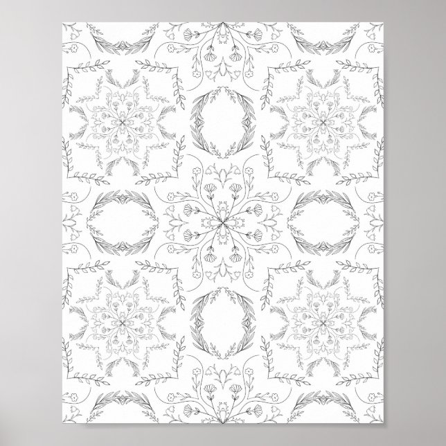 Poster Motif mandala (Devant)