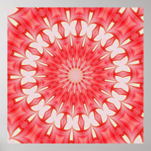 Poster Motif Mandala des Blancs et des Rouges
