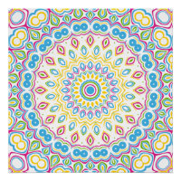 Motif Mandala Multicolore Coloré