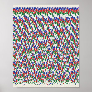 Poster Motif mathématique pixélisé 