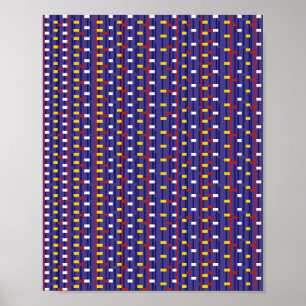 Poster Motif mathématique pixelisé