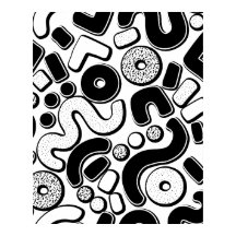 Motif Memphis sans couture, design noir minimal