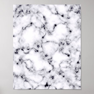 Poster Motif moderne en marbre noir blanc