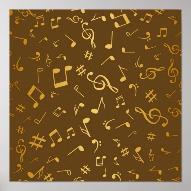 Poster Motif musical (Devant)