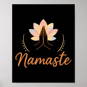 Poster Motif Namaste Lotus pour la spiritualité de la méd