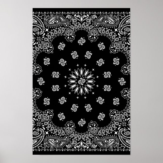 Poster Motif noir détaillé (Devant)