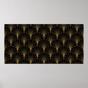 Poster Motif or et noir. Arrière - plan de luxe