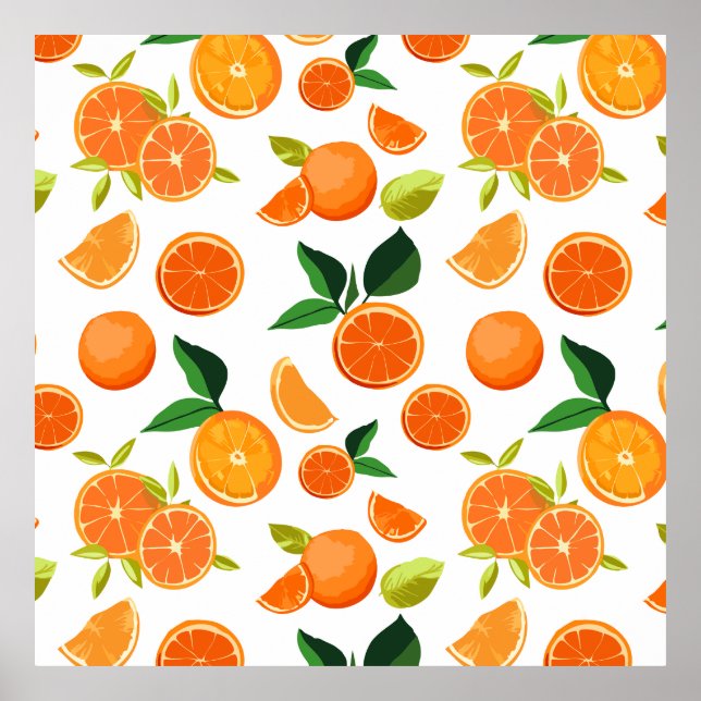 Poster Motif orange (Devant)