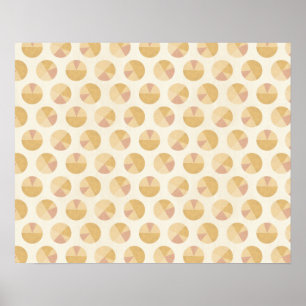 Poster Motif orange de cercle d'étape   de Geo de