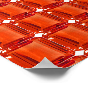 Poster Motif Orange Gemstone