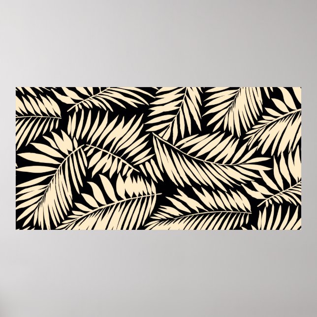 Poster Motif Palm Leaf sans faille dans (Devant)
