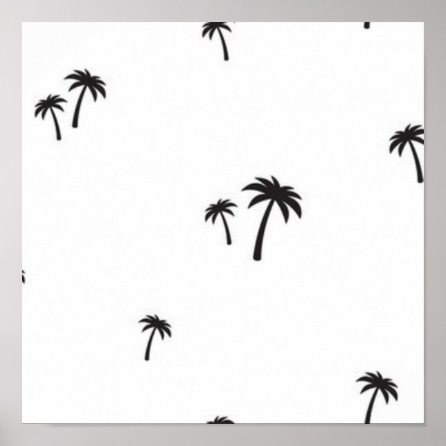 Poster Motif palmier (Devant)