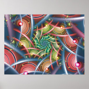 Poster Motif Pastel de rotation