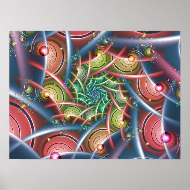 Poster Motif Pastel de rotation (Devant)
