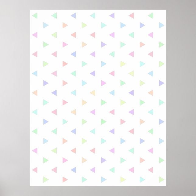 Poster Motif Pastel Triangles (Devant)