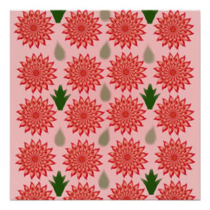 Poster Motif personnalisé de fleurs printanières pour la