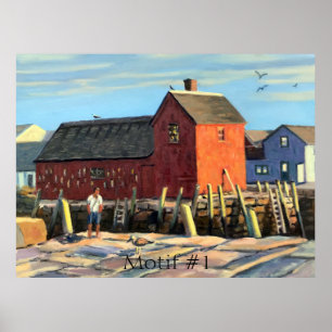 Poster Motif pittoresque #1 Rockport Fishing Shopping