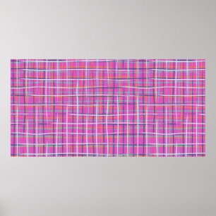 Poster motif plaid vintage sans soudure