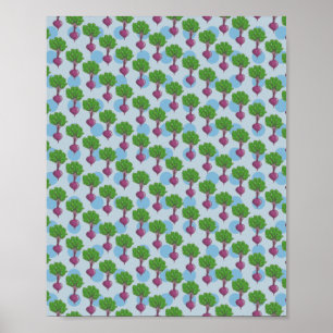 Poster Motif plante de betteraves