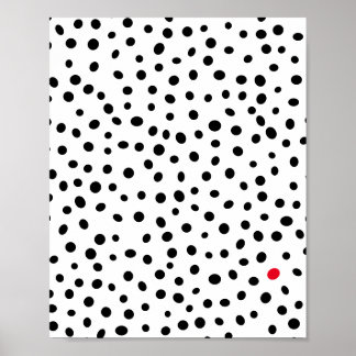 Poster Motif Polka Abstrait