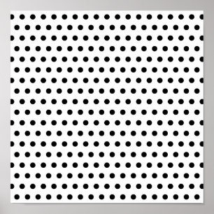 Poster Motif Polka noir et blanc. Spotty.
