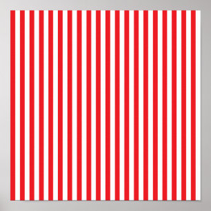 Poster Motif Red and White Stripes