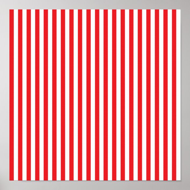 Poster Motif Red and White Stripes (Devant)