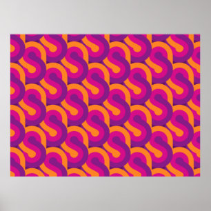 Poster Motif rétro motif