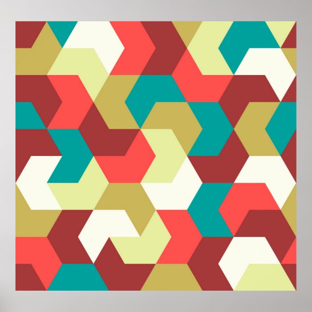 Poster Motif sans couture. Arrière - plan illimité de géo (Devant)